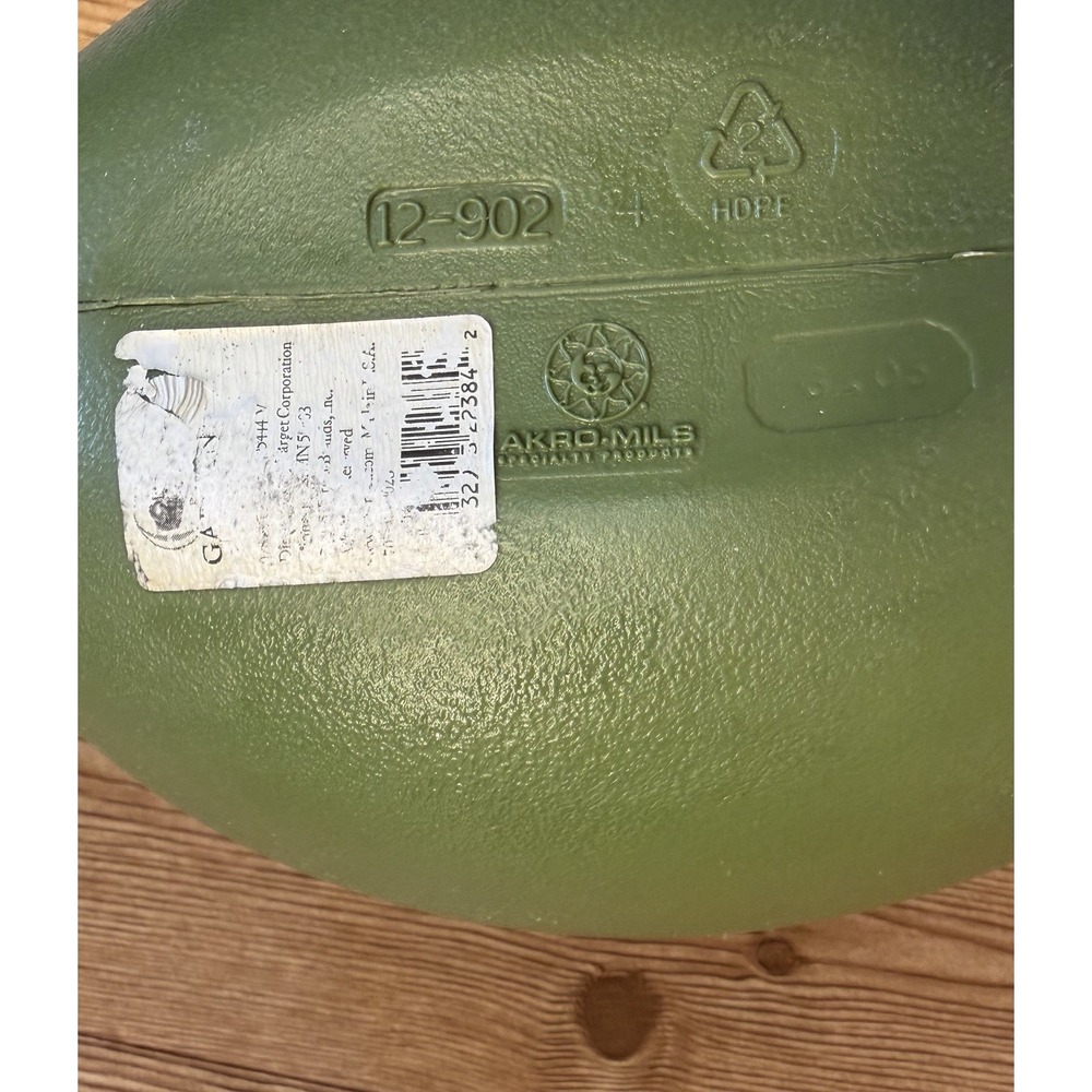 Vtg Akro-Mils Green Round Plastic Watering Can Retro 70s Indoor Outdoor Plants - Picture 6 of 8